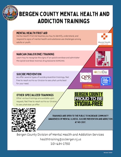 Bergen County Mental Health And Addiction Trainings